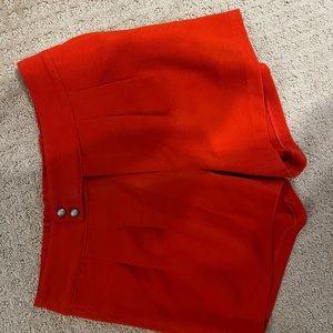 Red dress shorts